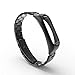 Sipring Replace Band Lightweight Stainless Steel Luxury Wristband Metal Ultrathin Strap for Xiaomi Mi Band 2 (Black)