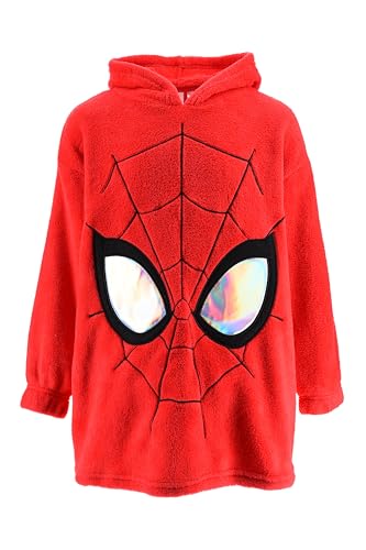 Marvel Spiderman Sudadera para Niño, Manta con Capucha para Niño, Diseño Heroe Sudadera Manta Polar Suave, Talla 6/8 Años