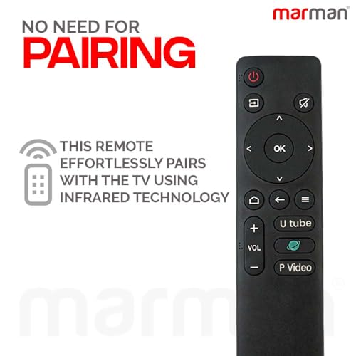 Image of marman Compatible with Akai Smart Tv Remote Control Original Suitable for LED Ultra HD Full HD TV Non Voice Command & No Bluetooth Connection - Match the Keys One By One with Existing Model