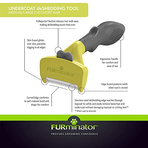Furminator Undercoat deShedding Tool for M/L Cats – Short Hair (P-92983) Furminator Undercoat deShedding Tool for M/L Cats – Short Hair (P-92983)