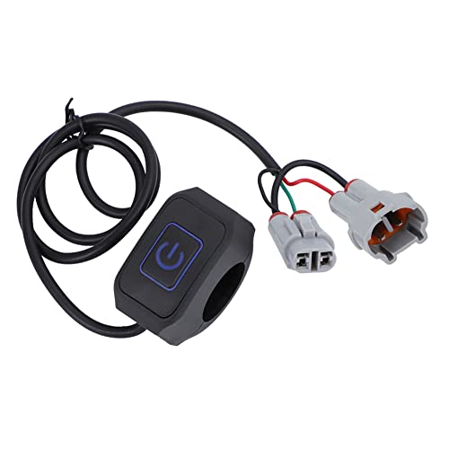Alpha Rider Commutateurs de guidon de moto pour Sur Ron Light Bee X, commutateurs de poignée de moto Plug and Play étanches avec voyant lumineux bleu,Interrupteur de Phare Indicateur Cover