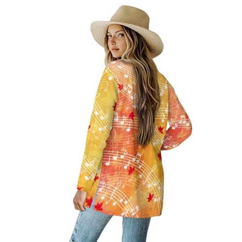 Image of Biyejit Women's Long Sleeve Open Front Cardigan Casual Loose Lightweight Cardigans with Pockets Drape Cardigan