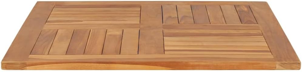 31.5x31.5 Square Teak Wood Table Top, Solid Teak Replacement Table Top for Dining Room, Patio, Garden, Weather Resistant Outdoor Indoor Tabletop
