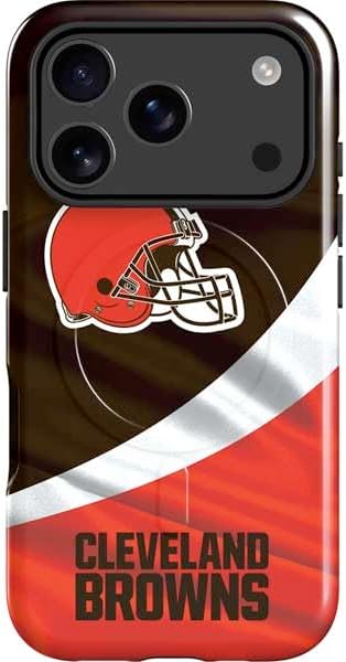 Skinit Impact Phone Case Compatible with iPhone 17 Pro Max Magsafe - Officially Licensed NFL Cleveland Browns - Blast Design