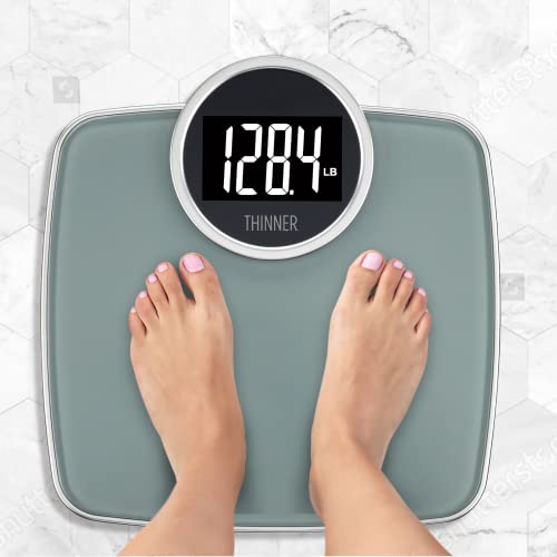 Thinner By Conair Extra-Large Easy-To-Read Digital Bathroom Scale, Measures Weight Up To 400 Lbs. #TOP1