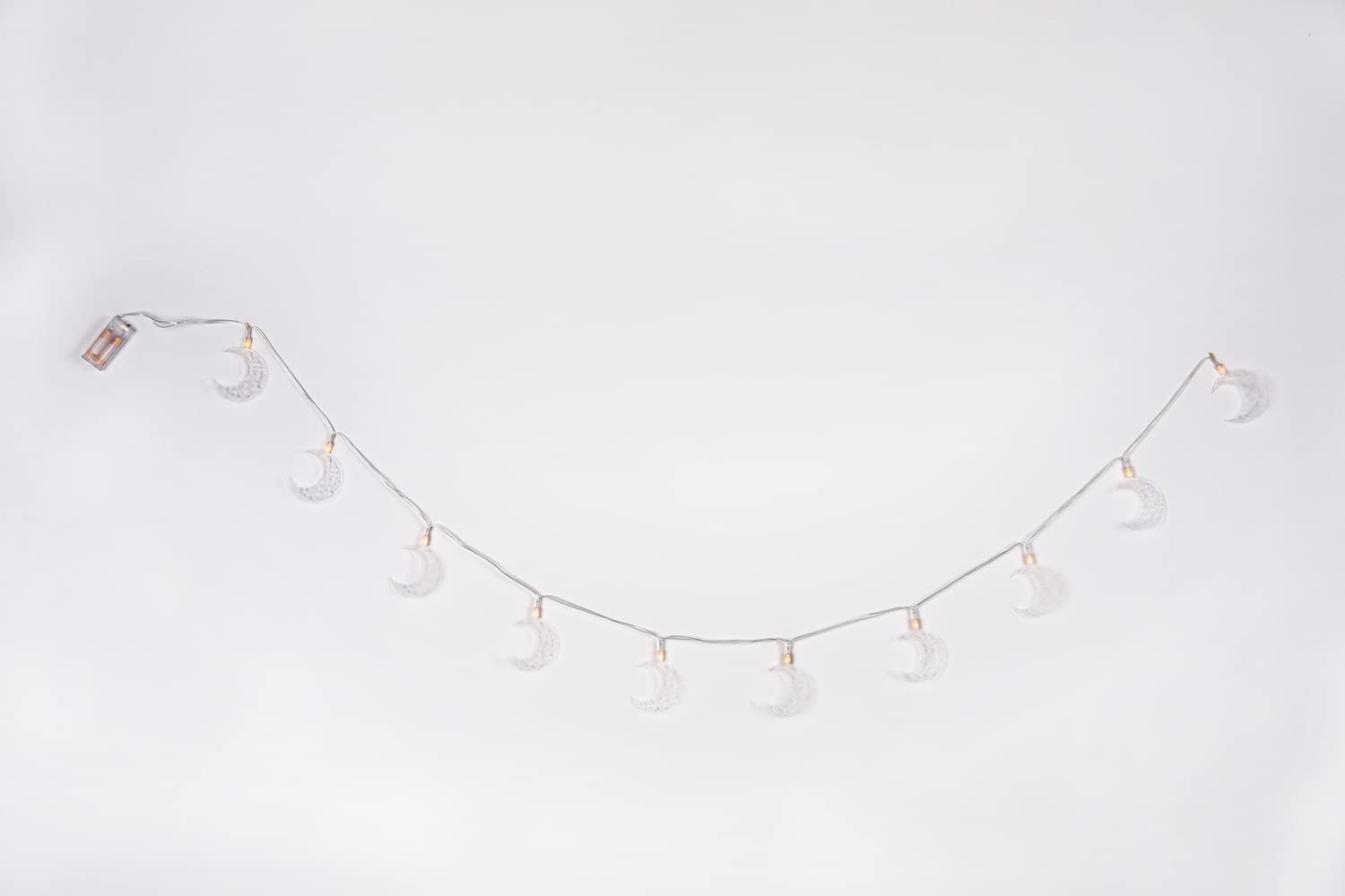 Decorative LED String Light - Crescent | Fairy Lights for Indoor and Outdoor | Home Decoration in Ramadan, Eid, Wedding | Hanging Lighs for Bedroom Décor | Battery Operated | Islamic Theme