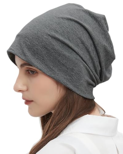 choshion Summer T-Shirt Cotton Beanie for Men Women Slouchy Fashion Style Soft Hipster Hat Skull Chemo Sleep Cap