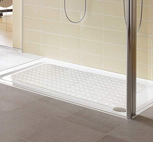 Yolife Bath Mat Shower Tub Mat Extra Long Non-slip Environmental TPR Rubber Machine Washable Bathtub Mat with Suction Cup (100CM*40CM)