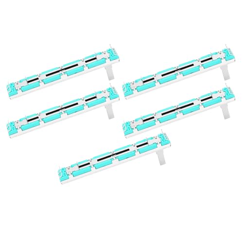 Dritta Slit Potenziómetro B10K con Canal de Mezclador de Doble Fader para Varias Comprobaciones, Paquete 5 - Potenciómetro para Aficionados Electrónicos
