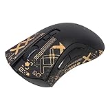 JHK Mouse Grip Tape Mouse Grip for Razer DeathAdder V2 Pro Gaming Mouse Skins, Sweat Absorption, Non-Slip, Easy to Tear Without Leaving Adhesive (Half Yellow Print)