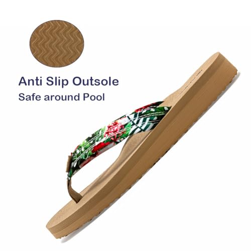 Ampeo Women's Arch Support Flip Flops Comfortable Casual Summer Beach Thong Sandals