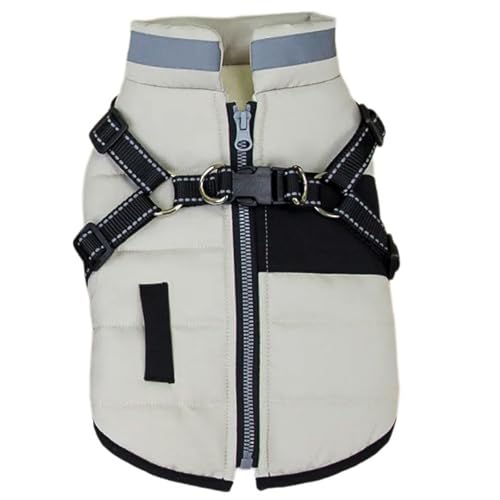 ソリッドカラー犬プルオーバー毛皮のようなベスト大型犬用冬基本ソリッドカラー調節可能な犬用ハーネス