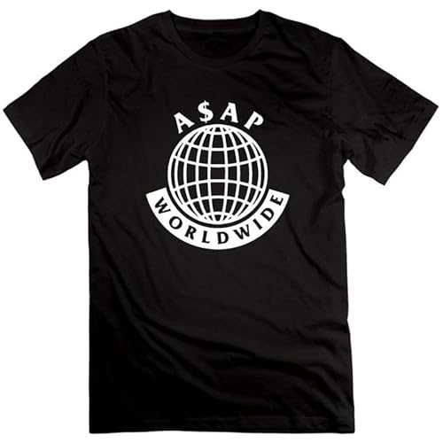 Photo de Men's ASAP Mob Logo ASAP Rocky Lord Unisex 100% Cotton Short-Sleeve T-Shirts Black L