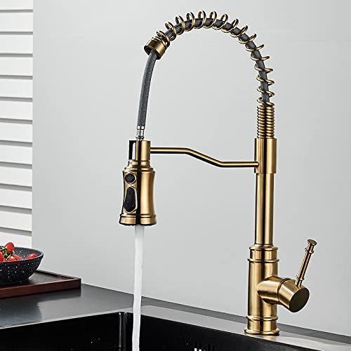 Grifo de cocina negro con caño giratorio 360 y monomando de agua fría para fregadero