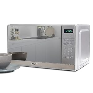 Total Chef Natural Convection Microwave Oven – Ideal Countertop Pizza Oven, Designed for Small Spaces, Perfect for Toasting, Baking, and Air Frying, Retro Style