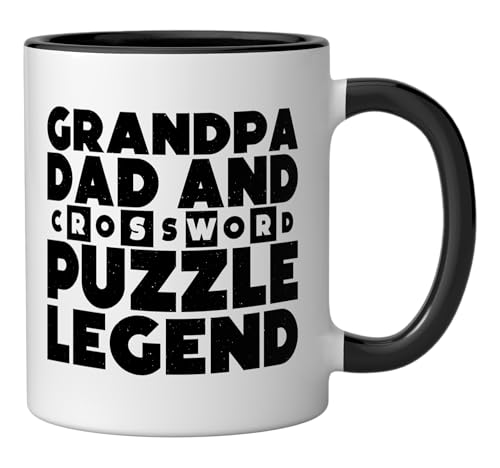 Taza de cerámica crossword puzzles para abuelo 11 oz miniatura 2