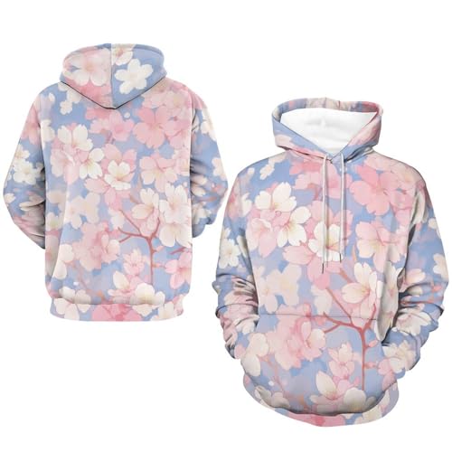 Sweatshirt Pullover Fleur de Cerisier avec Finitions Soignées et Capuche Douce - 7