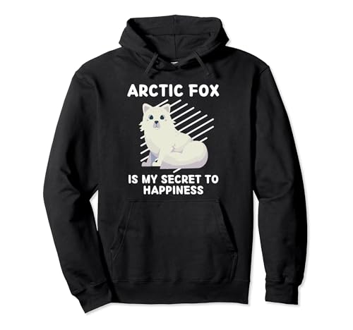 El lindo zorro ártico es mi secreto de la felicidad Arctic Fox Sudadera con Capucha