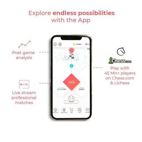 Square Off SQF-PRO-001 Electronic Chess Board For Adults & Kids | Ai-Powered & Digital | Play Against Ai Or Friends | Portable & Rollable Computer Chess Board thumb #4