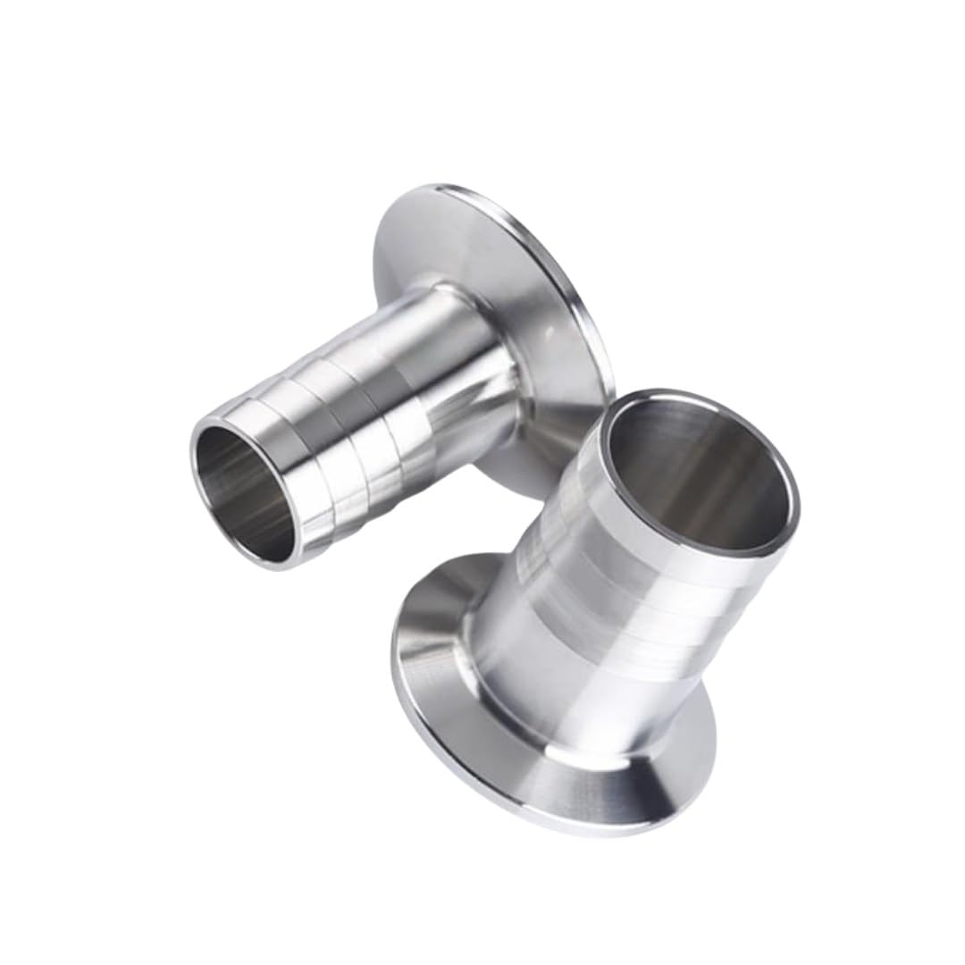 Conector de púas for manguera sanitaria de acero inoxidable 304 - Virola de triple abrazadera, resistente a los rayos U-V, alta presión, reutilizable, dispositivo compacto(63mm x 77.5mm)