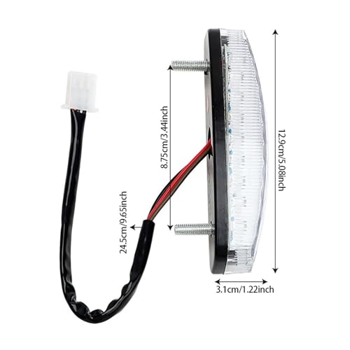 Feu arrière LED 12V pour quad et scooter avec clignotants intégrés - 6
