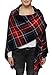 Produktbild Giorgio Rimaldi Schal Kariert für Damen & Herren- XXL Deckenschal 150 x 150 cm quadratisch - Oversized Winterschal mit Tartan Plaid Muster Schwarz