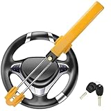 YYAOEMI Steering Wheel Lock Universal Car Anti Theft Steer Locks High Visibility Car Steering Wheel Lock Heavy Duty Anti-Theft Device Fit for SUVs, Motorhomes 2 Keys
