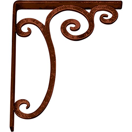 Soporte de metal de 1.5 pulgadas de ancho y escuadra industrial cobre envejecido 5