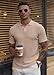 JMIERR Polo Shirts for Men Classic Short Sleeve Brown Casual Soft Beach Old Money Knit Shirt, XL