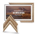 Design Decorativo Artigianale Rome Rustik Brass per Samsung Frame TV, Hisense CanvasTV, TCL NXTFrame e TV in Stile LG Gallery (Samsung The Frame Pro, 55'')