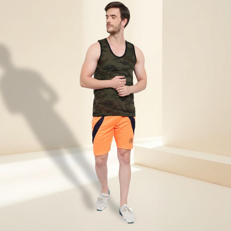 Image of DIA A DIA Men's Gym Shorts with Zipper Pockets Breathable Sports Shorts