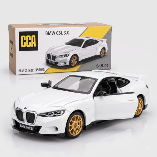Image of Wizplex CCA Officially Licensed BMW 3.0 CSL 1:64 Scale Die Cast Metal Car - Collectible Alloy Sports Coupe with Openable Doors & Free-Rolling Wheels, Display Showpiece for Kids 3+