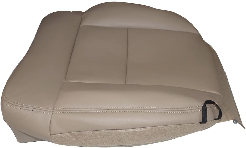 GXARTS Passenger Side Bottom Leather Replacement Seat Cover TAN Compatible with Ford F150 2005 2006 2007 2008 Lariat XL XLT STX FX4 Reg Cab Super Cab Super Crew