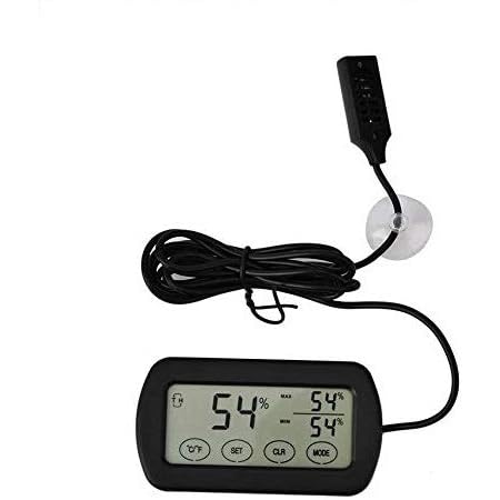 Thermometer Hygrometer Monitor Messgerät, automatischer Warnungs Ei Inkubator Max. Min. Temperatur Feuchtigkeit LCD Anzeige Digital Reptil Amphibien behälter Thermometer Hygrometer mit Fernsonden