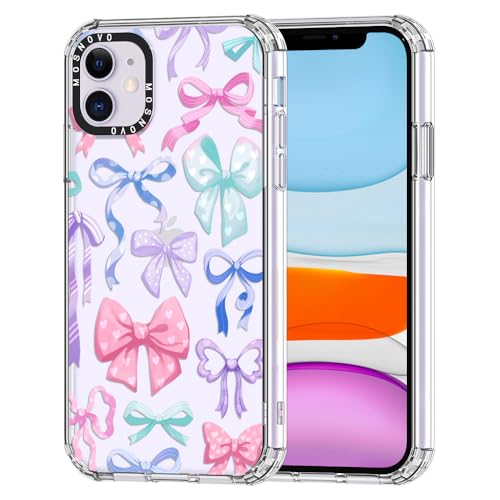 MOSNOVO Funda para iPhone 11 - Carcasa de TPU+PC Transparente, Delgada, [protección contra caídas de 6,6 pies/antidesprendimiento] - Lazos