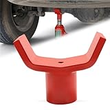 Bottle Jack Adapter for 12t Jack - Safe Steel Lifting Saddle for 3 Inch and 4 Inch Round & Square Axle Tube, Fits 1.65 Inch or Smaller Diameter Accessories (Red)