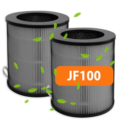 JF100 Replacement Filter Compatible with Jafanda JF100 Air Purifier, 3-IN-1 H13 True HEPA and High-Efficiency Activated Carbon Filter, Jafända JF100 Filter, 2 Pack by BBT BAMBOOST - Used condition - US$21.97