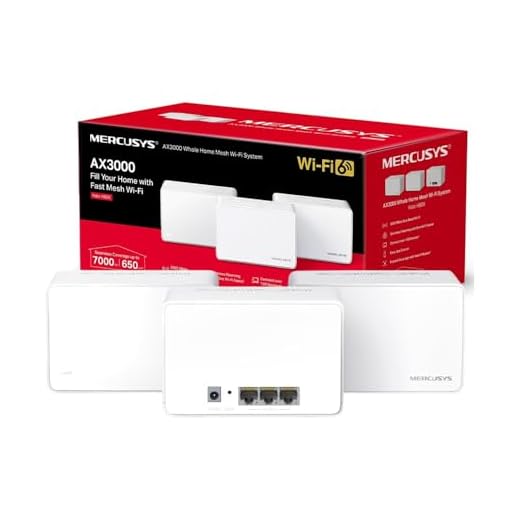 MERCUSYS WiFi 6 Mesh, sistema WiFi 6 de malha para toda a casa, AX3000, até 2402 Mbps em 5 GHz, controlos parentais, Halo H80X (3 pacotes)