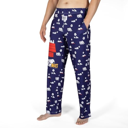 BRIEF INSANITY Snoopy Unisex Lounge Pajama Pants - Comfy, Loose-Fit, Ultra-Soft - Snoopy Lazy Days Sleep Bottoms2