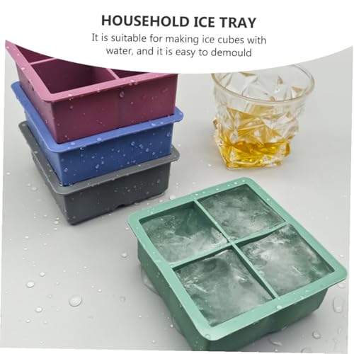 Bandeja de Hielo de Silicona con Tapa y Moldes Cuadrados miniatura 6