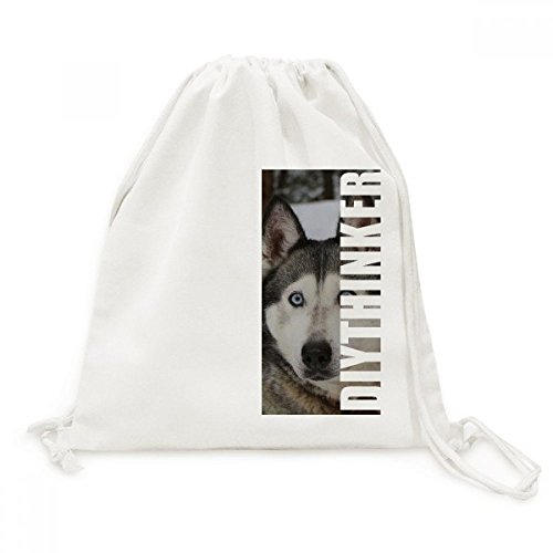 Sac à dos en toile avec cordon pour chien pour partager la magie de la neige ensemble
