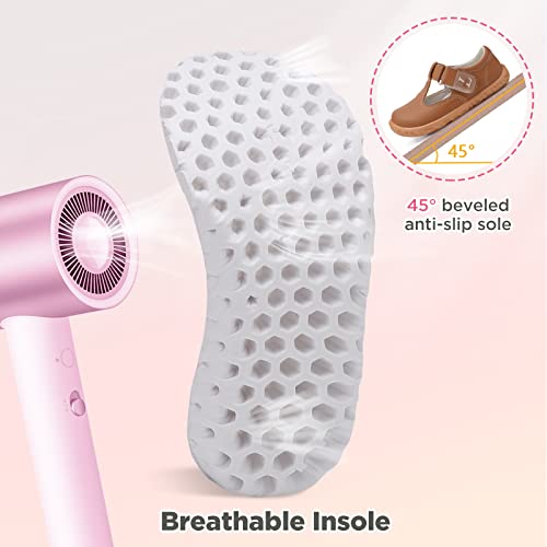 L-RUN Toddler Girls Dress Shoes Lightweight Mary Jane Shoes for Girls Anti-Slip School Shoes for Toddler Girls4