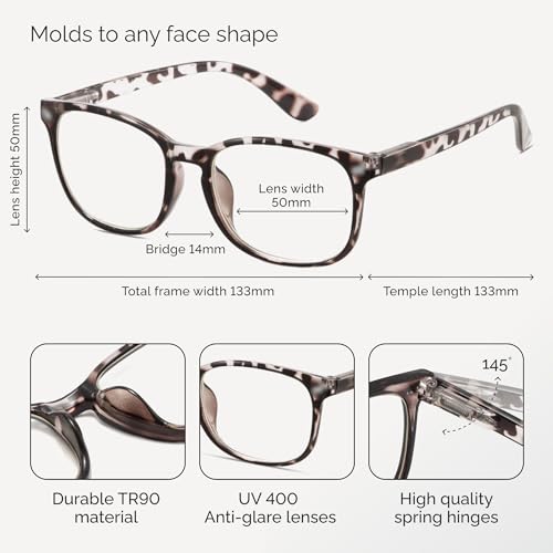 Image of CCVOO Reading Glasses for Women /Men, Eyeglasses, Blue Light Readers for Women /Men, Computer Eye Glasses, Cheaters
