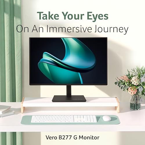 Image of Acer Vero B277 G 27 Inch IPS FHD Monitor | 120Hz AdaptiveSync | ErgoStand Tilt /Swivel /Pivot /Height Adjust | TUV Low Blue Light | VisionCare 2.0 | HDMI + DP Ports | TCO /EPEAT Gold | 85% PCR Eco Design