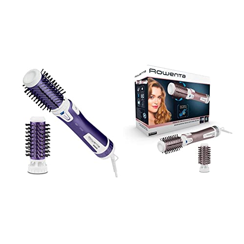 Rowenta Curling-dryer Cf9530 Brush Activ Volume&shine, Morado & Rowenta Cepillo de aire caliente CF9540 Brush Activ Premium Care | Con cerdas naturales | Recubrimiento de queratina de cachemira