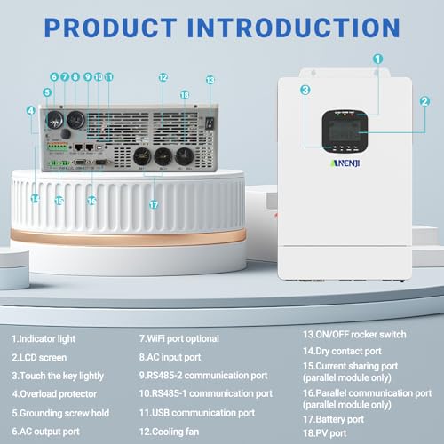 6500W 48V Hybrid Pure Sine Inverter