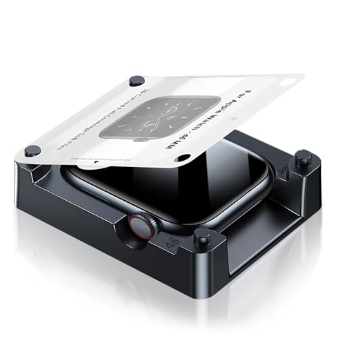 Uluck 8 Stück Displayschutz für Apple Watch Series 11/10 46mm, mit Auto-Ausrichtungskit, Einfache Installation,Selbsthei...