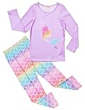 QPANCY Pajama Set for Girl Size 10 11 Rainbow Mermaid Pjs Sleepwear Sleep Shirt Clothes