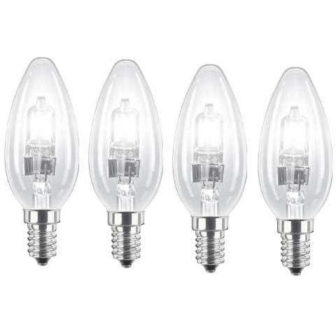 28W Candle Halogen SES E14 Small Edison Screw Light Bulb Dimmable Pack of 4 Cover