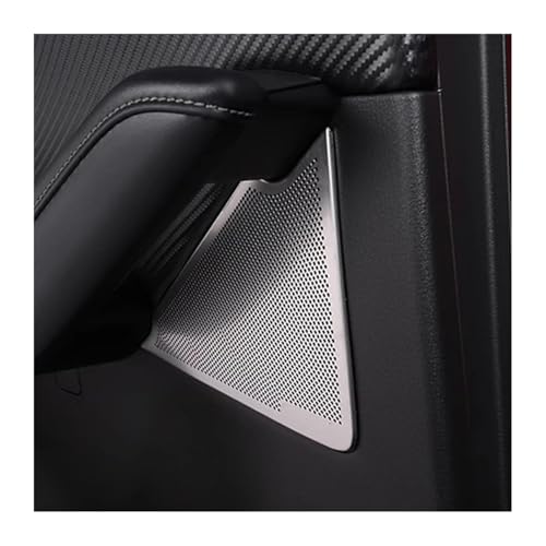 Tira ribete interior para Mazda CX30 2019-2023: decoración de audio para puerta plata 8pcs 3